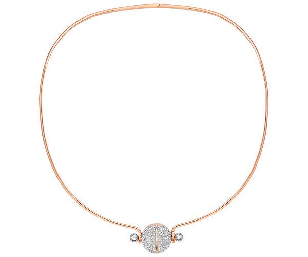 Swarovski Swarovski Foam Torque Necklace White Rose Gold-plated