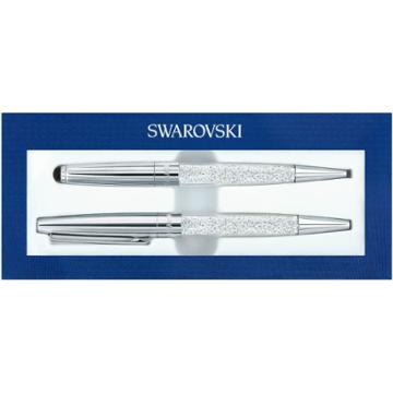 Swarovski Crystalline Stardust Stylus And Rollerball Pen Set, White