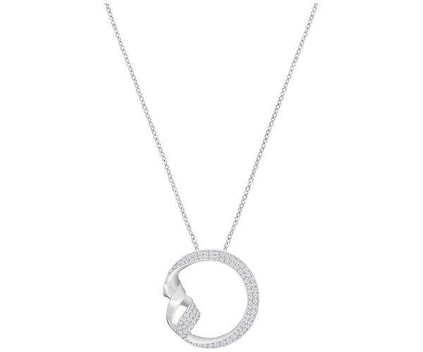 Swarovski Swarovski Graceful Necklace, White White Rhodium-plated