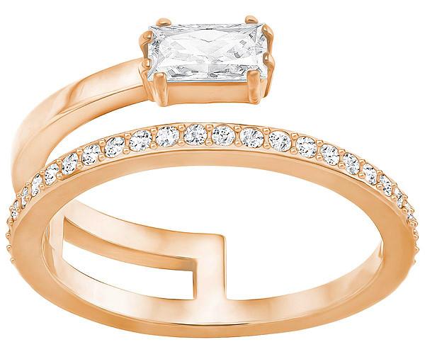 Swarovski Swarovski Gray Ring, White White Rose Gold-plated