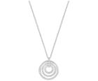 Swarovski Swarovski Circle Pendant, Medium, White, Rhodium Plating White Rhodium-plated