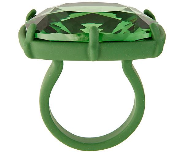 Swarovski Swarovski Atelier Swarovski By Rosie Assoulin, Jewel-y Mchue-y Cocktail Ring Green Rhodium-plated