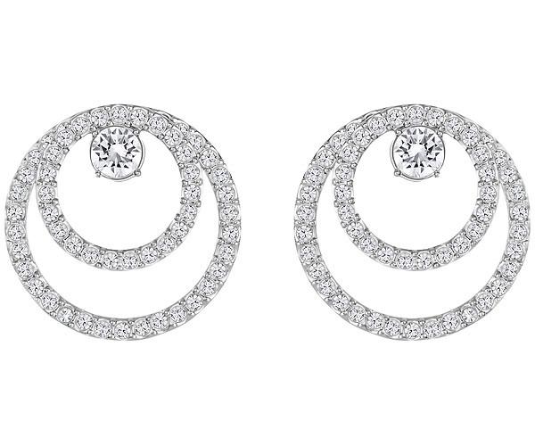 Swarovski Swarovski Creativity Circle Pierced Earrings White Rhodium-plated