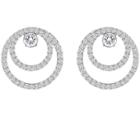 Swarovski Swarovski Creativity Circle Pierced Earrings White Rhodium-plated