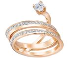Swarovski Swarovski Fresh Ring, Medium, White, Rose Gold Plating White Rose Gold-plated