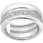 Swarovski Exact Ring, White, Rhodium Plating