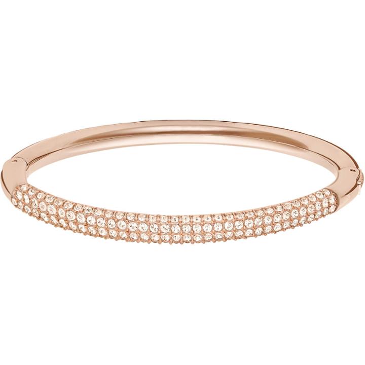 Swarovski Stone Mini Bangle, White, Rose Gold Plating
