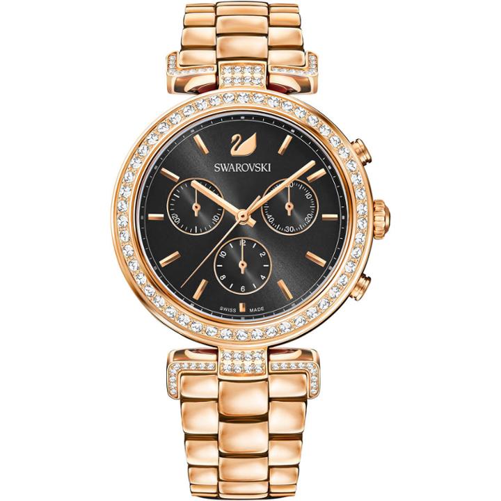 Swarovski Era Journey Watch, Metal Bracelet, Gray, Rose Gold Tone