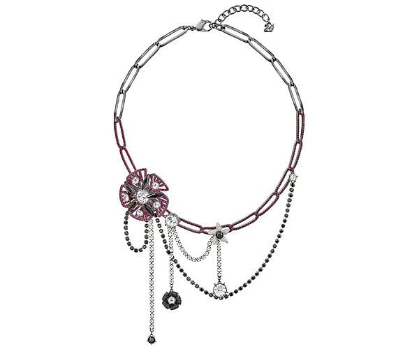 Swarovski Swarovski Magician Necklace, Multi-colored, Ruthenium Plating Dark Multi Rhodium-plated
