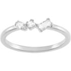 Swarovski Frisson Mixed Cuts Ring, White, Rhodium Plating