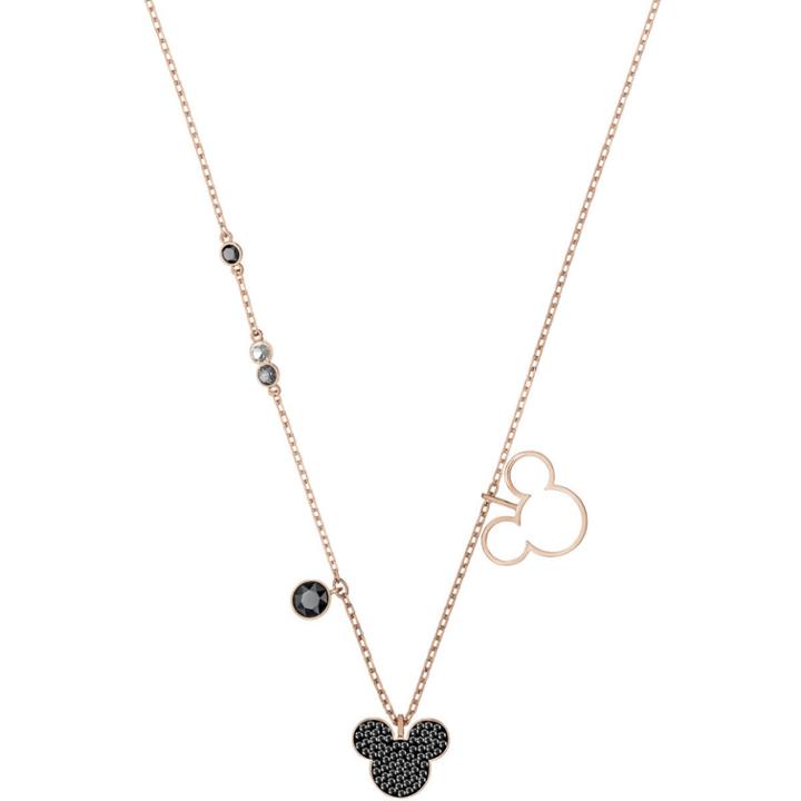 Swarovski Mickey & Minnie Pendant, Multi-colored, Rose Gold Plating