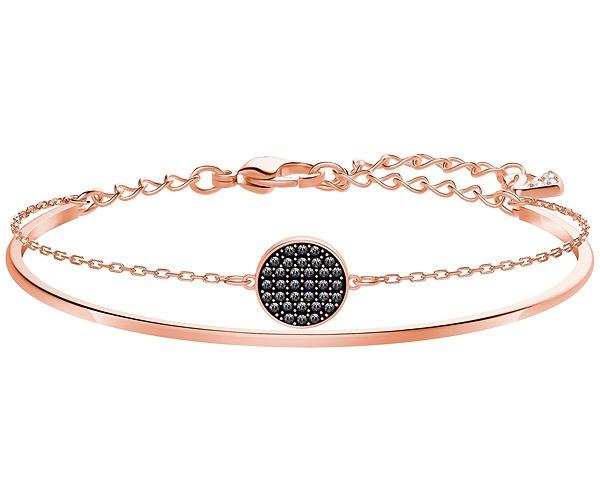 Swarovski Swarovski Ginger Bangle, Gray, Rose Gold Plating Gray Rose Gold-plated