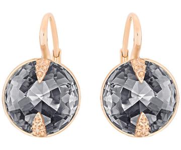 Swarovski Swarovski Globe Pierced Earrings, Gray Gray Rose Gold-plated
