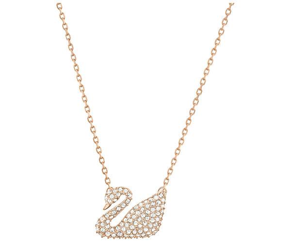 Swarovski Swarovski Swan Necklace White Rose Gold-plated