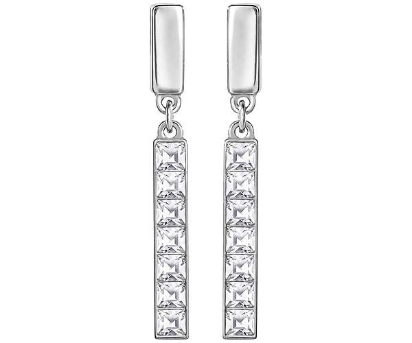 Swarovski Swarovski Vio Long Pierced Earrings White Rhodium-plated