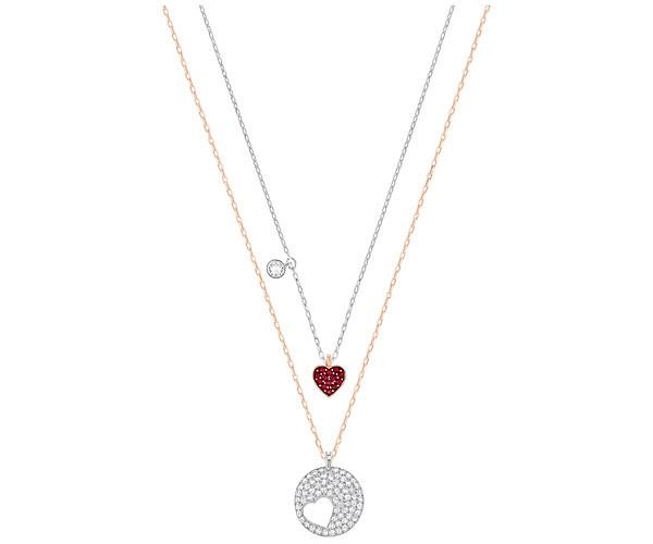 Swarovski Swarovski Crystal Wishes Heart Pendant Set, Red Red