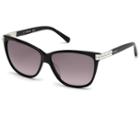 Swarovski Swarovski Sunglasses, Black Sk0137-f 01b