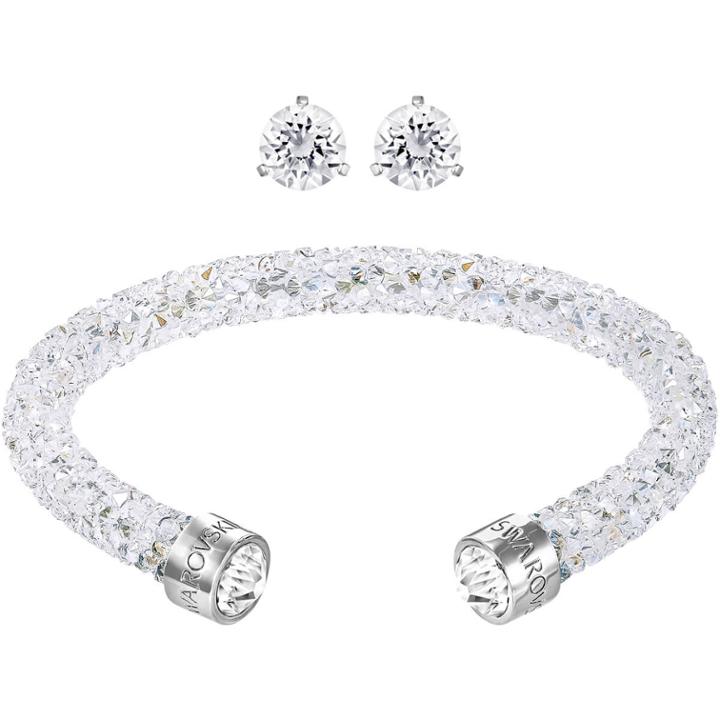 Swarovski Crystaldust Solitaire Set, White