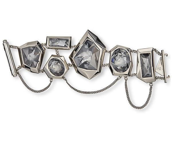 Swarovski Swarovski Jean Paul Gaultier For Atelier Swarovski, Reverse Large Bracelet White Rhodium-plated