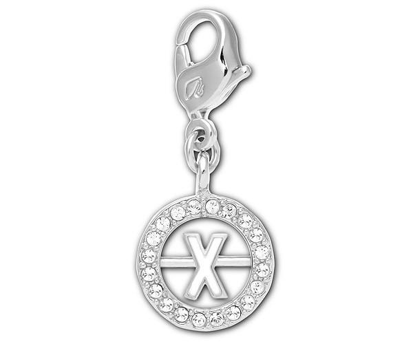 Swarovski Swarovski Letter X Charm  Rhodium-plated