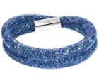 Swarovski Swarovski Stardust Blue Double Bracelet  Rhodium-plated