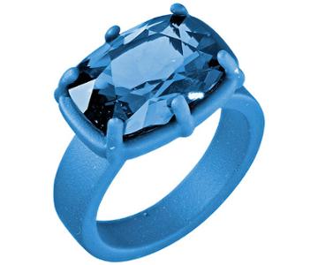 Swarovski Swarovski Atelier Swarovski By Rosie Assoulin, Jewel-y Mchue-y Ring Teal Rhodium-plated