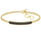 Swarovski Swarovski Locket Bracelet, Black, Gold Plating Black Gold-plated