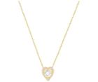 Swarovski Swarovski Sparkling Dance Heart Necklace, White, Gold Plating White Gold-plated