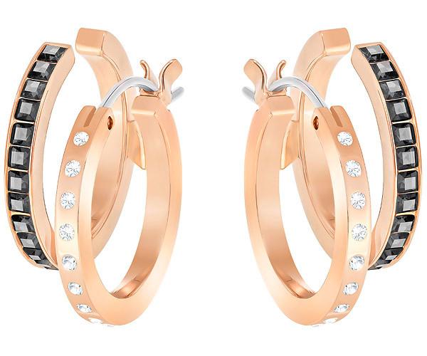 Swarovski Swarovski Hint Pierced Earrings, White, Rose Gold Plating White Rose Gold-plated