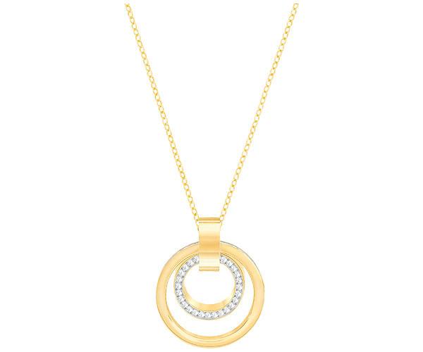 Swarovski Swarovski Hollow Pendant, Medium, White, Gold Plating White Gold-plated