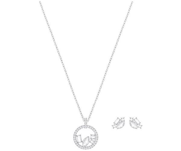 Swarovski Swarovski Henrietta Pendant Set, White, Rhodium Plating White Rhodium-plated