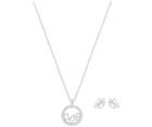 Swarovski Swarovski Henrietta Pendant Set, White, Rhodium Plating White Rhodium-plated