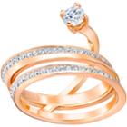 Swarovski Fresh Ring, Medium, White, Rose Gold Plating