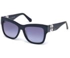 Swarovski Swarovski Swarovski Sunglasses, Sk0141 98w, Dark Blue