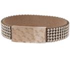 Swarovski Swarovski Vilja Usb Wide Silk Bracelet Pink Rose Gold-plated