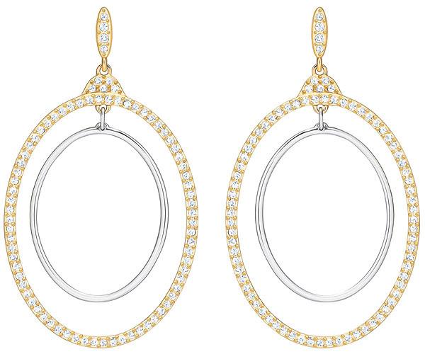 Swarovski Swarovski Gilberte Hoop Pierced Earrings, White White Gold-plated