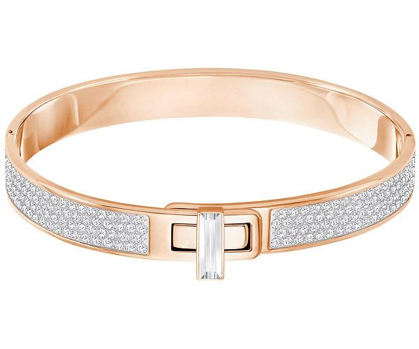 Swarovski Swarovski Gave Bangle, White White Rose Gold-plated