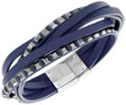 Swarovski Swarovski Celeb Leather Bracelet Teal Stainless Steel
