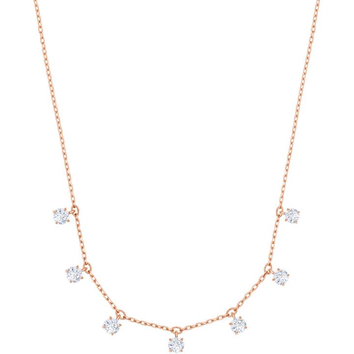 Swarovski Attract Choker, White, Rose Gold Plating