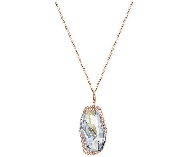 Swarovski Swarovski Folio Pendant Teal Rose Gold-plated