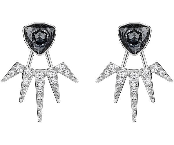 Swarovski Swarovski Fantastic Pierced Earring Jackets Gray Rhodium-plated