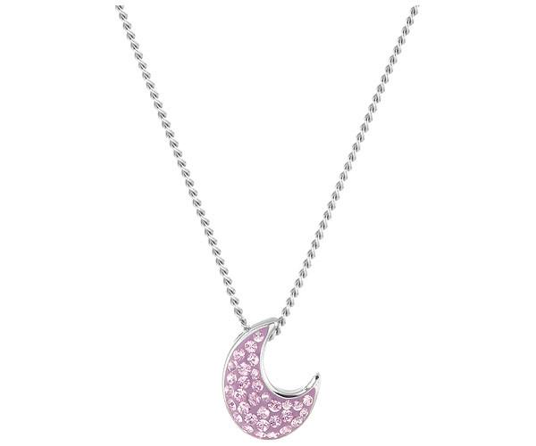 Swarovski Swarovski Flicker Moon Pendant Violet Rhodium-plated
