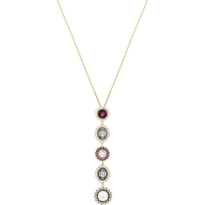 Swarovski Millennium Pendant, Multi-colored, Gold Plating