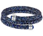 Swarovski Swarovski Crystaldust Double Bangle, Blue Blue Stainless Steel