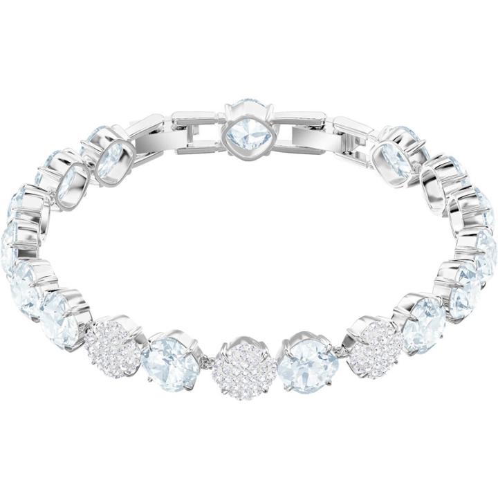 Swarovski Mix Bracelet, Blue, Rhodium Plating