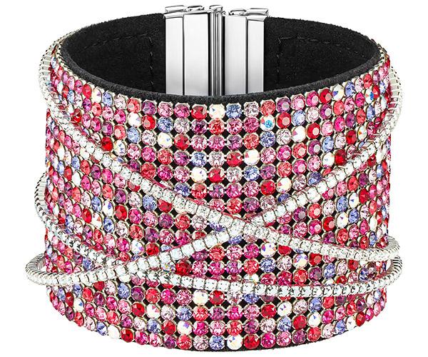 Swarovski Swarovski Ludic Bracelet, Multi-colored, Rhodium Plating Dark Multi Rhodium-plated