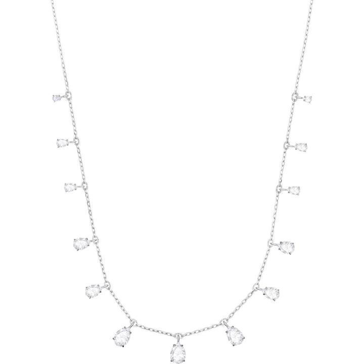 Swarovski Attract Pear Necklace, White, Rhodium Plating