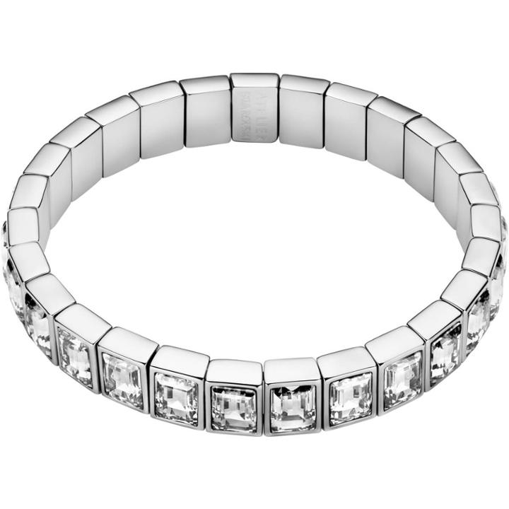 Swarovski Fluid Bangle, Gray, Palladium Plating