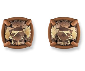 Swarovski Swarovski Atelier Swarovski By Rosie Assoulin, Jewel-y Mchue-y Small Pierced Earrings Brown Rhodium-plated