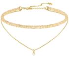 Swarovski Swarovski Long Beach Necklace, Golden, Gold Plating Brown Gold-plated